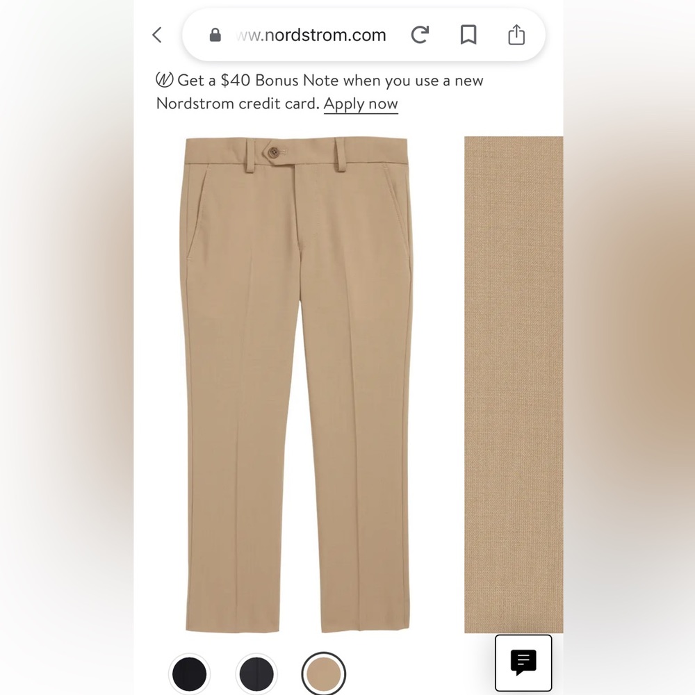 Solid Wool Blend Flat Front Trousers Nordstrom brand